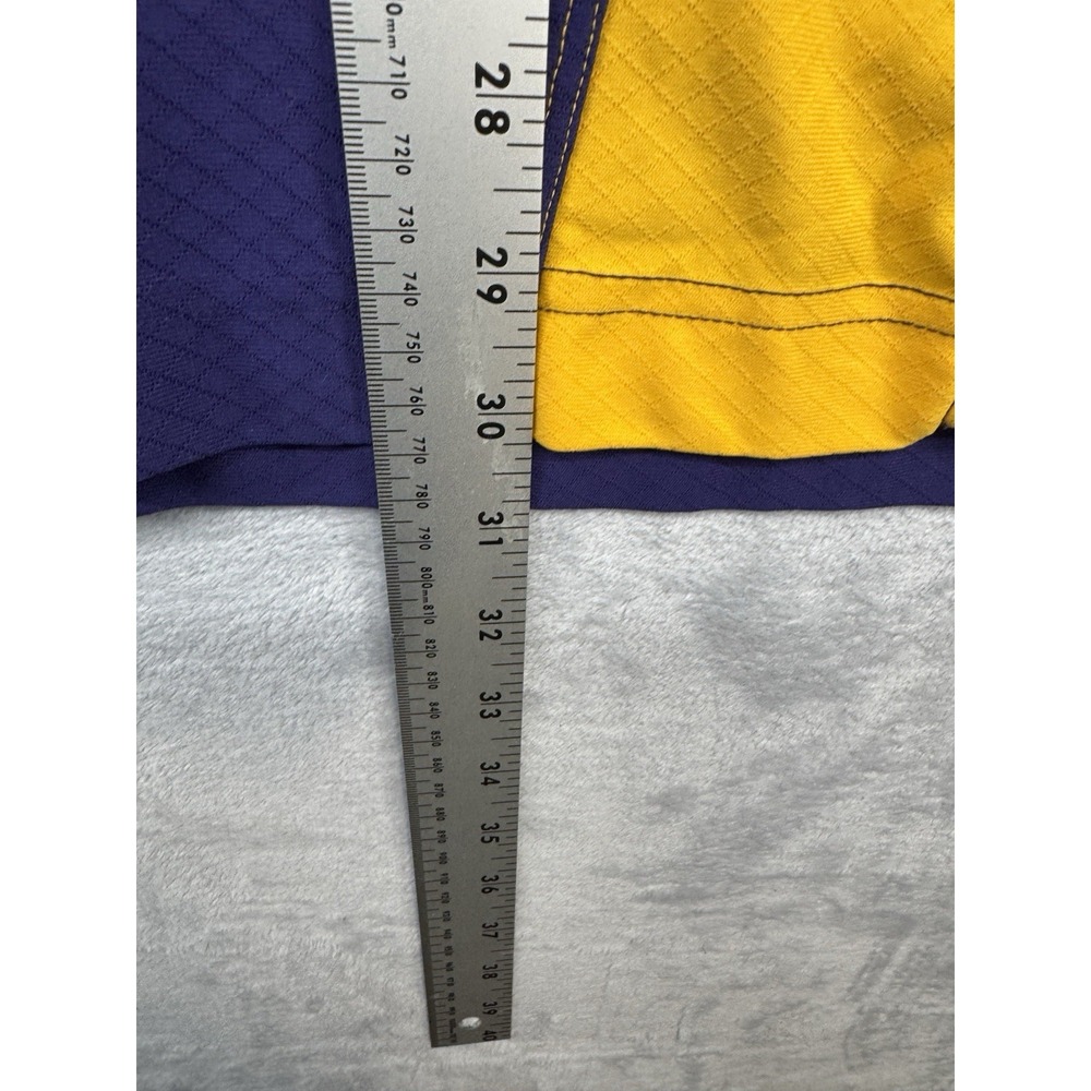 Vintage Nike Dri-Fit East Carolina Pirates Purple Yellow Polo Shirt Men's L EUC - Picture 5 of 5